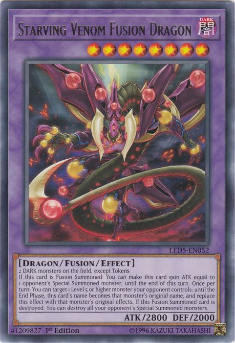 Starving Venom Fusion Dragon [LED5-EN052] Rare | Odin's Place