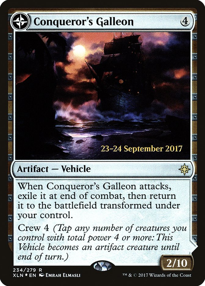 Conqueror's Galleon // Conqueror's Foothold [Ixalan Prerelease Promos] | Odin's Place