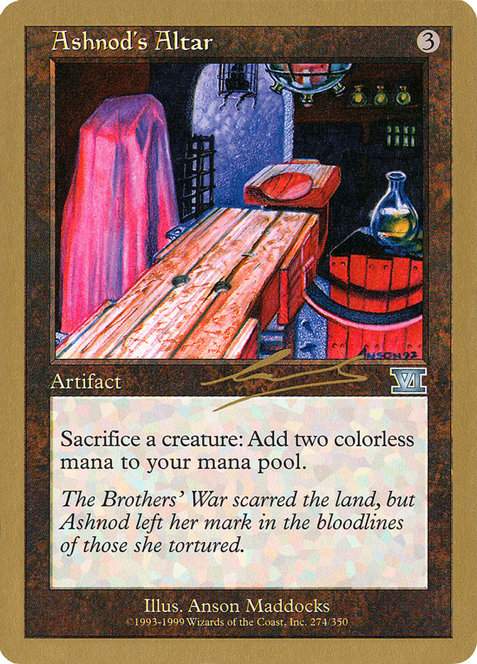 Ashnod's Altar (Nicolas Labarre) [World Championship Decks 2000] | Odin's Place