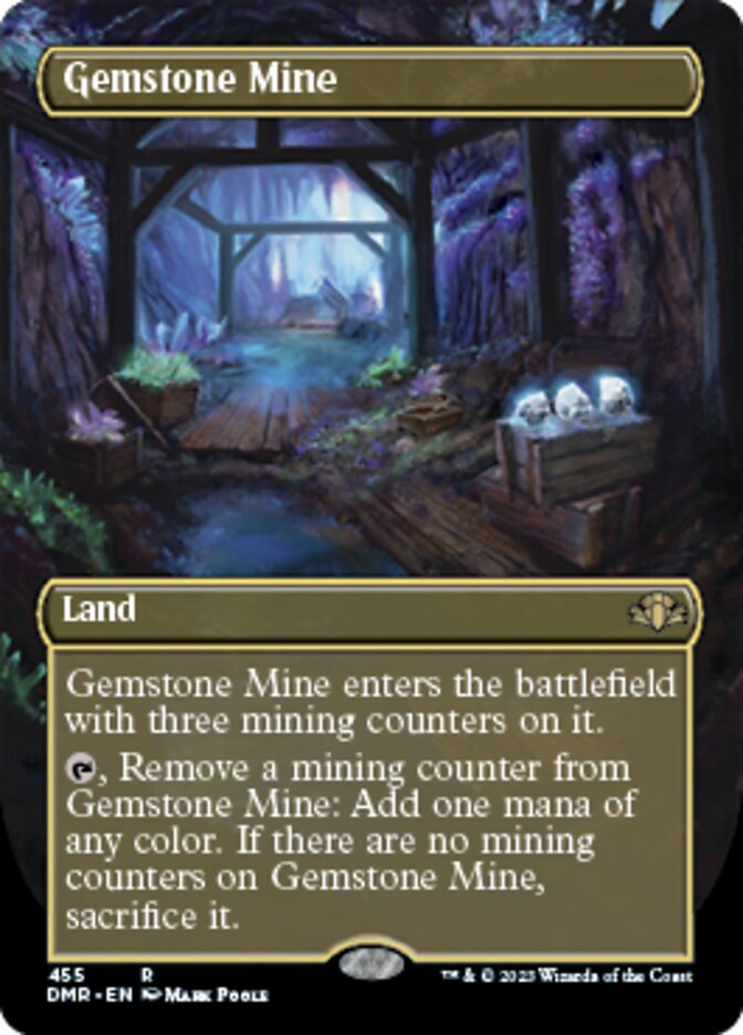 Gemstone Mine (Borderless Alternate Art) [Dominaria Remastered] | Odin's Place