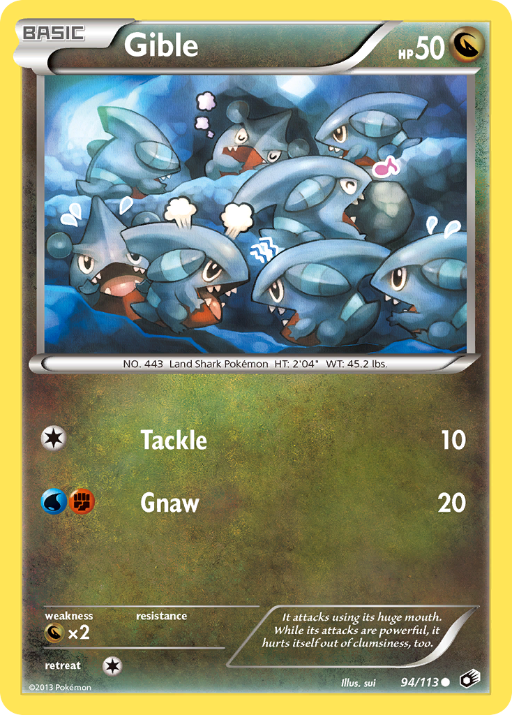 Gible (94/113) [Black & White: Legendary Treasures] | Odin's Place