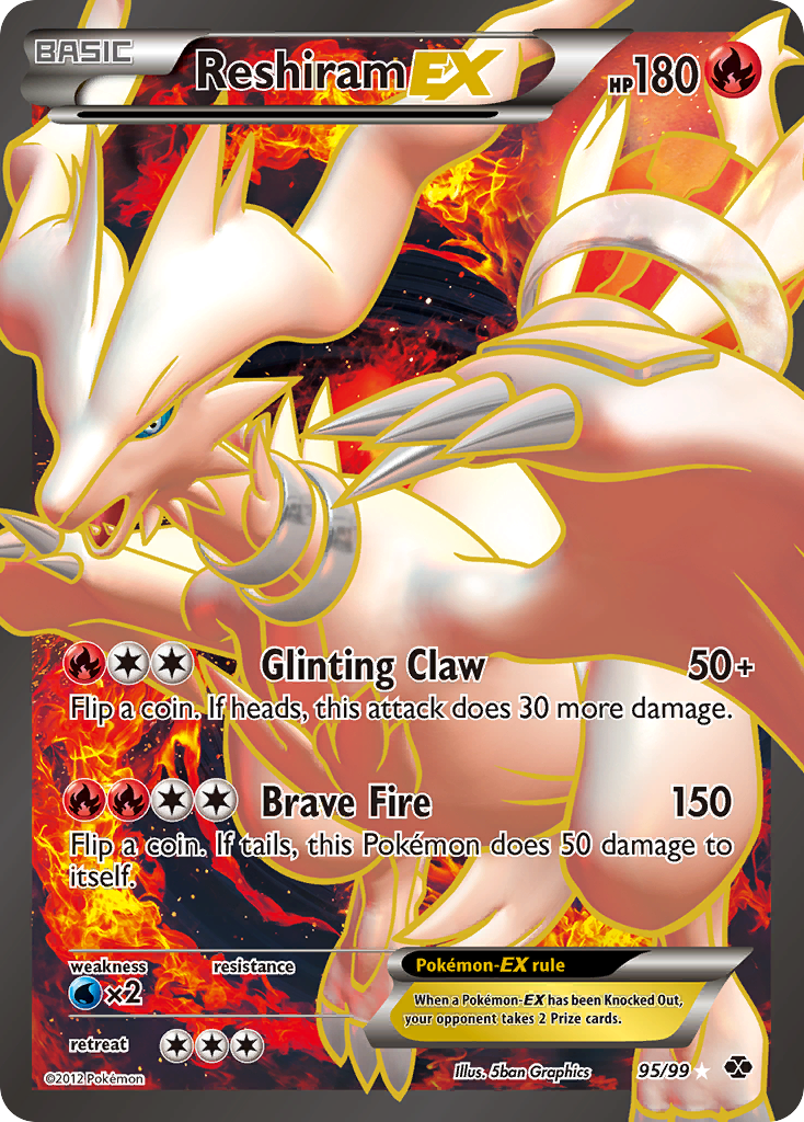Reshiram EX (95/99) [Black & White: Next Destinies] | Odin's Place