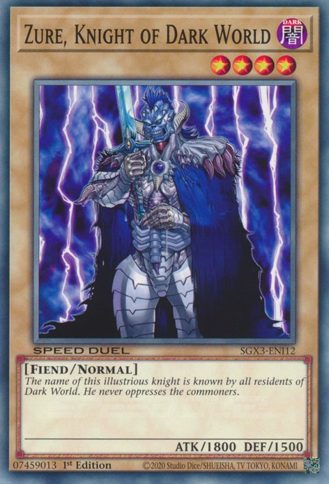Zure, Knight of Dark World [SGX3-ENI12] Common | Odin's Place