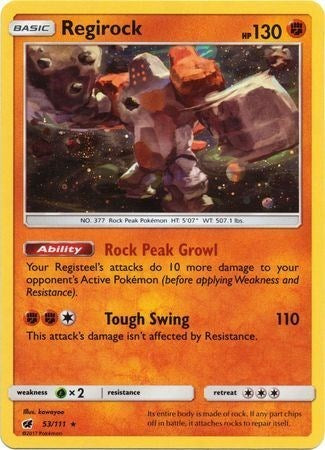 Regirock (53/111) (Cosmos Holo) [Sun & Moon: Crimson Invasion] | Odin's Place