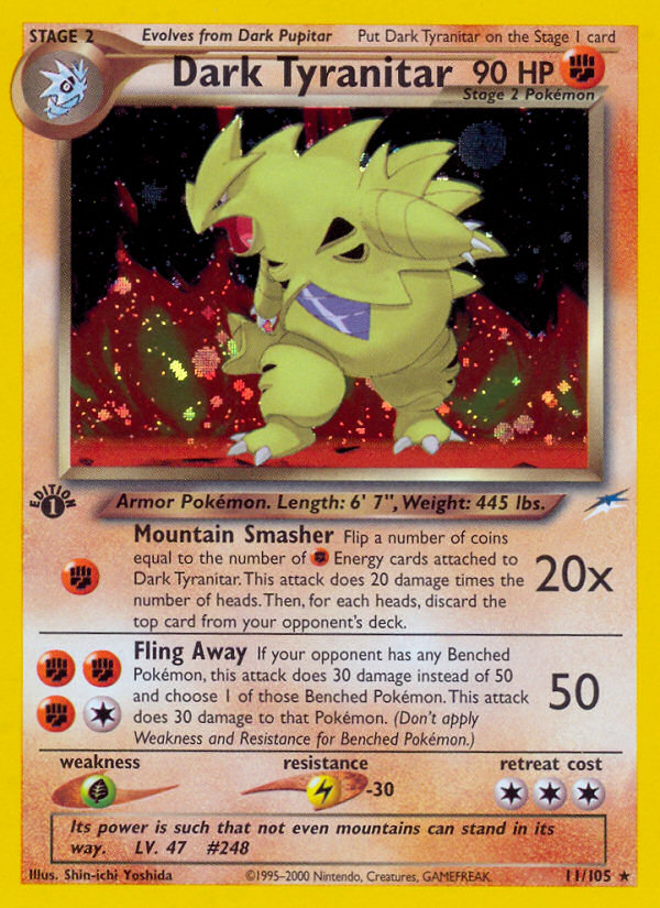 Dark Tyranitar (11/105) [Neo Destiny 1st Edition] | Odin's Place