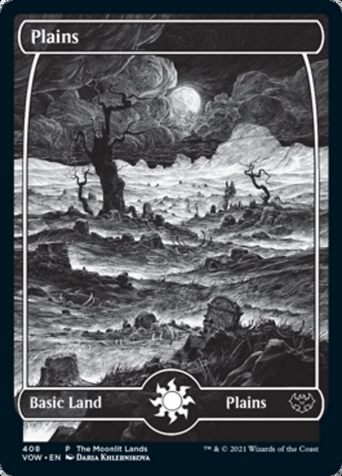 Plains (The Moonlit Lands) (Foil Etched) [Innistrad: Crimson Vow Promos] | Odin's Place