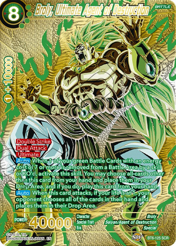 Broly, Ultimate Agent of Destruction (Premium Edition) (BT6-125) [5th Anniversary Set] | Odin's Place