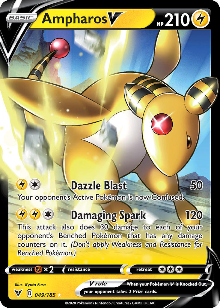 Ampharos V (049/185) [Sword & Shield: Vivid Voltage] | Odin's Place