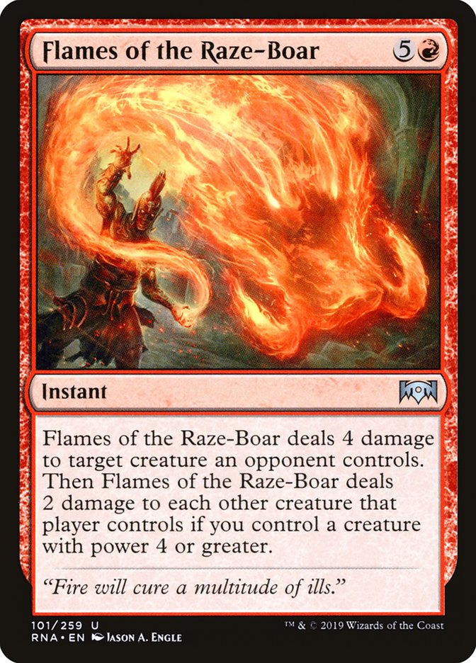 Flames of the Raze-Boar (101) [Ravnica Allegiance] | Odin's Place
