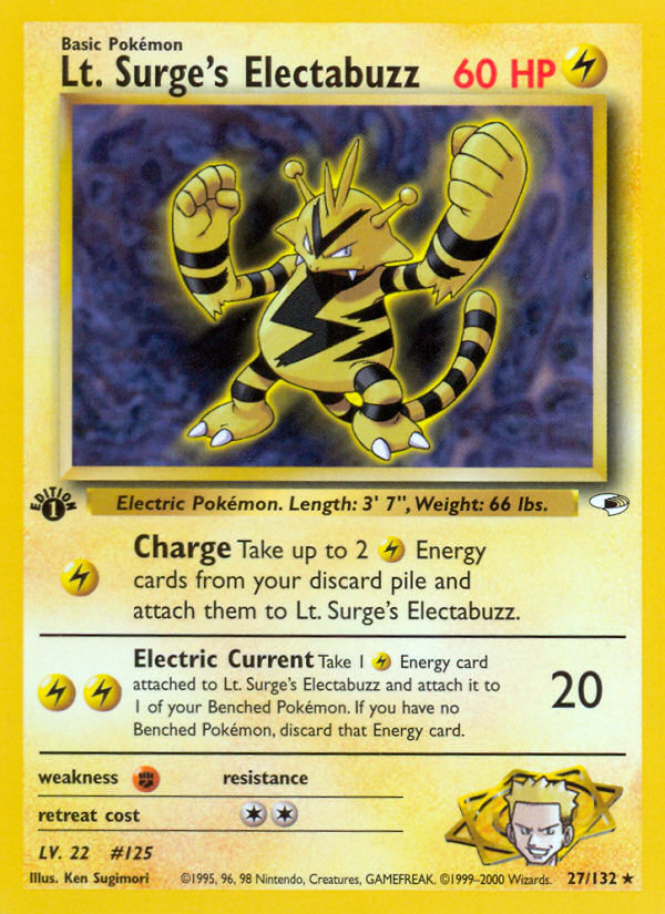 Lt. Surge's Electabuzz (27/132) [Gym Heroes 1st Edition] | Odin's Place