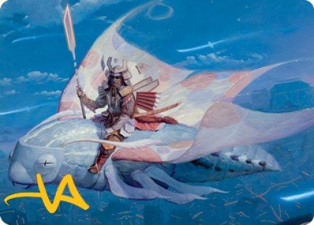 Sky-Blessed Samurai Art Card (Gold-Stamped Signature) [Kamigawa: Neon Dynasty Art Series] | Odin's Place