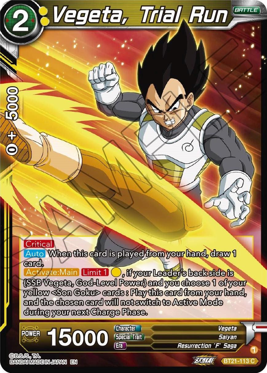 Vegeta, Trial Run (BT21-113) [Wild Resurgence] | Odin's Place