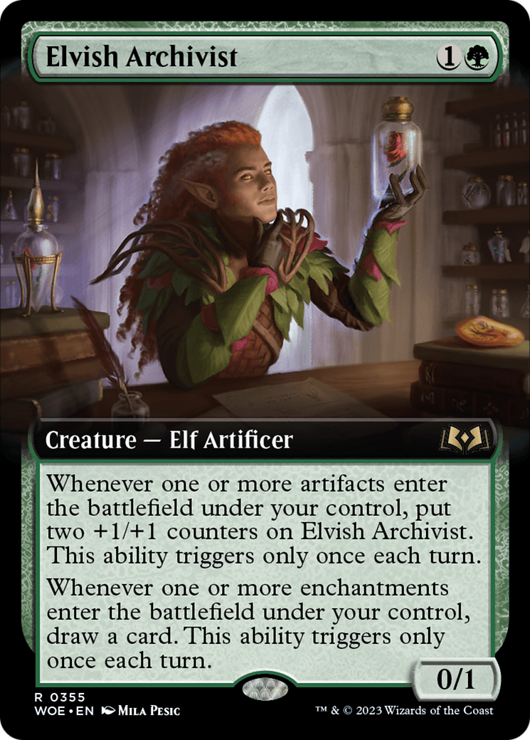 Elvish Archivist (Extended Art) [Wilds of Eldraine] | Odin's Place