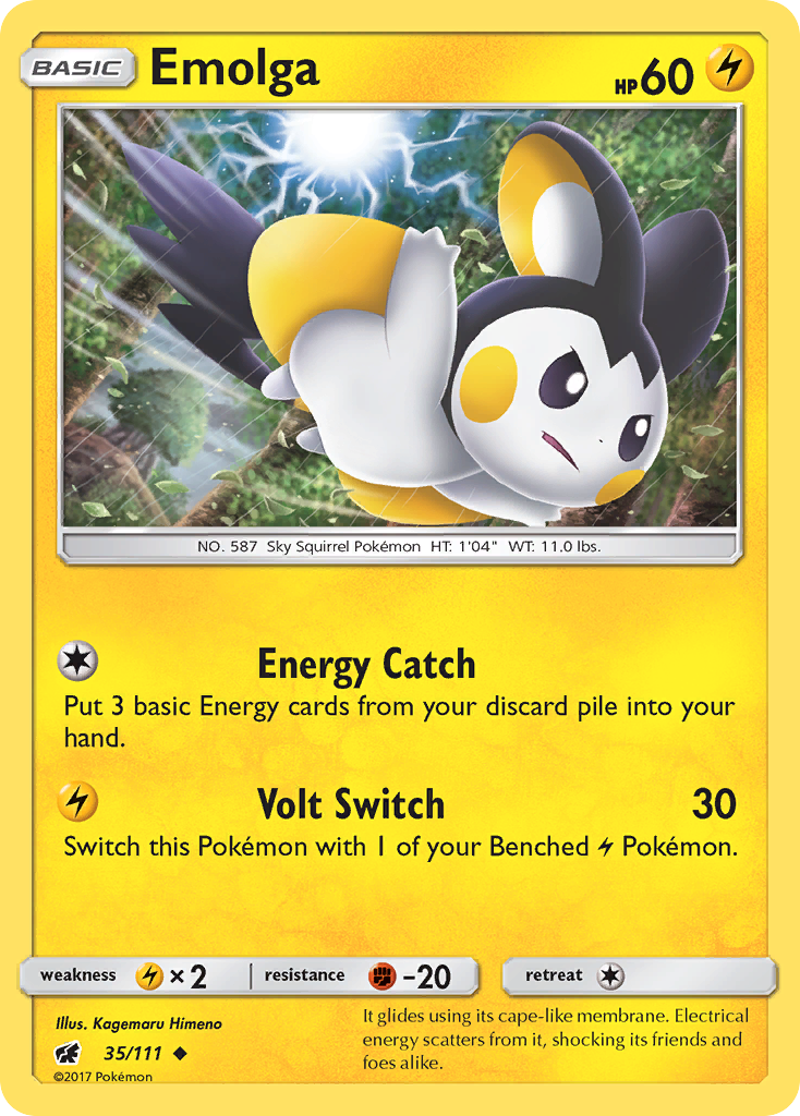 Emolga (35/111) [Sun & Moon: Crimson Invasion] | Odin's Place