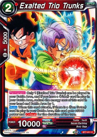 Exalted Trio Trunks (BT7-011) [Assault of the Saiyans] | Odin's Place