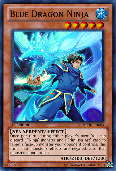 Blue Dragon Ninja [REDU-EN083] Super Rare | Odin's Place