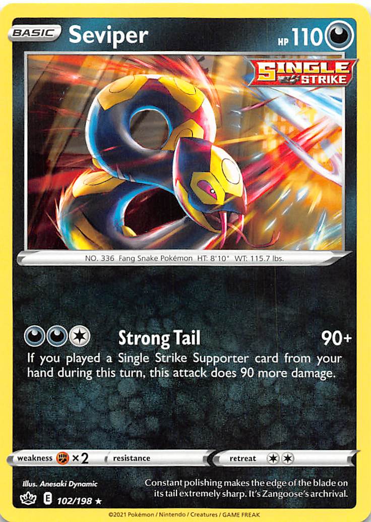 Seviper (102/198) [Sword & Shield: Chilling Reign] | Odin's Place