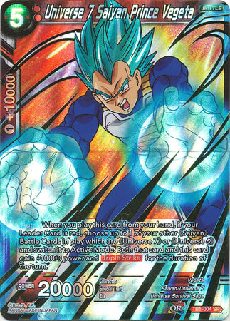 Universe 7 Saiyan Prince Vegeta (TB1-004) [The Tournament of Power] | Odin's Place