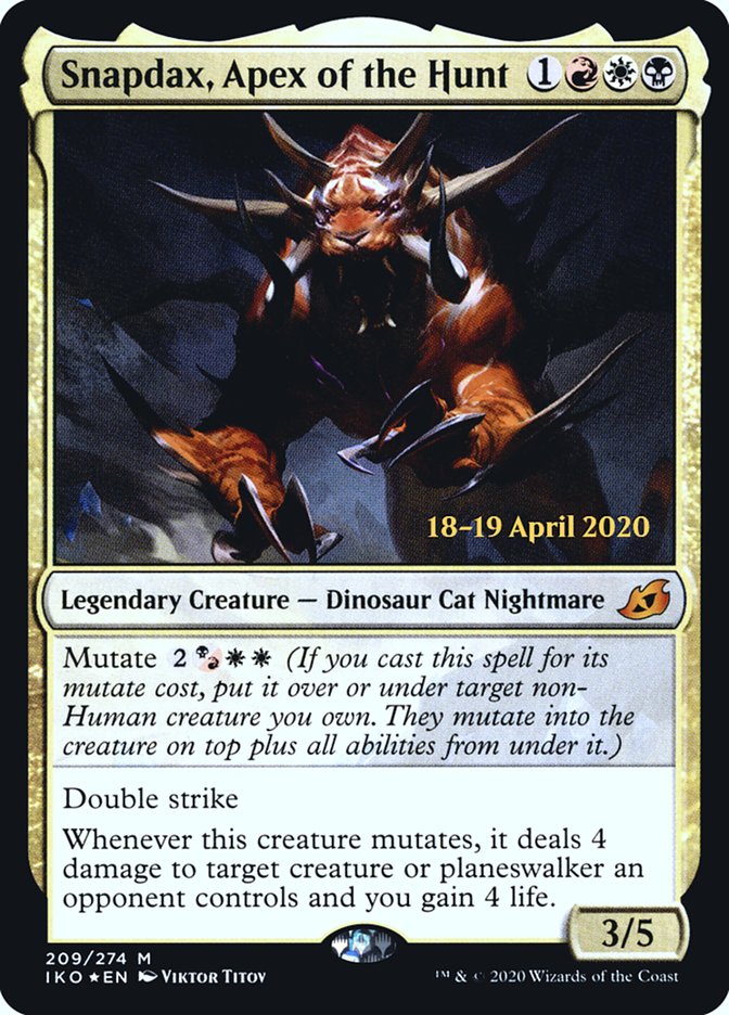 Snapdax, Apex of the Hunt [Ikoria: Lair of Behemoths Prerelease Promos] | Odin's Place