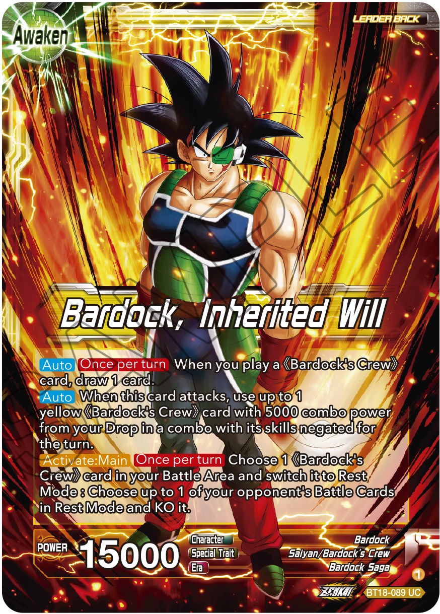 Bardock's Crew // Bardock, Inherited Will (BT18-089) [Dawn of the Z-Legends] | Odin's Place
