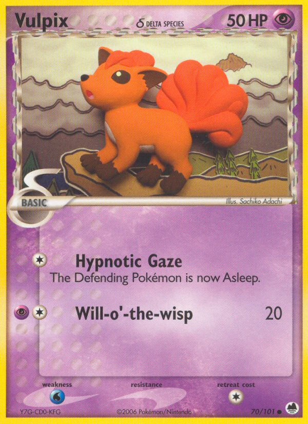 Vulpix (70/101) (Delta Species) [EX: Dragon Frontiers] | Odin's Place