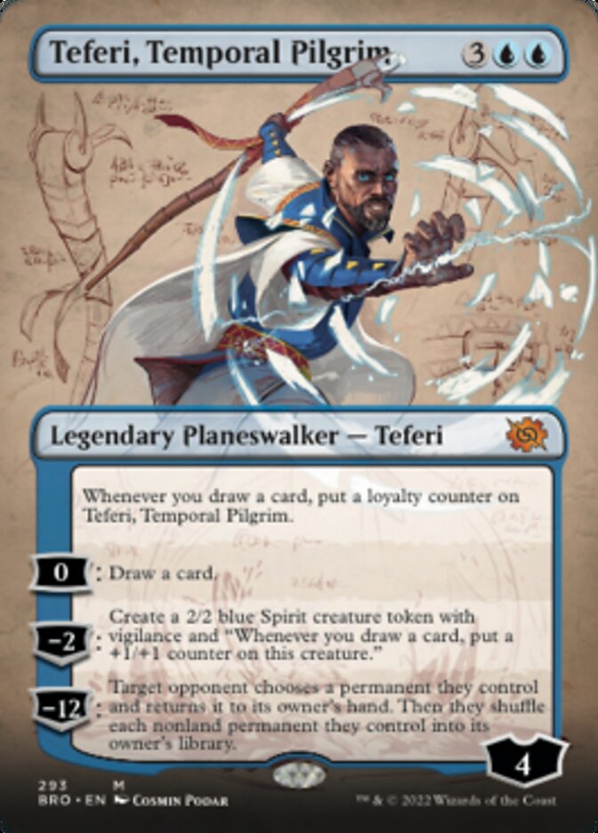 Teferi, Temporal Pilgrim (Borderless Alternate Art) [The Brothers' War] | Odin's Place