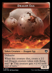 Spirit (0010) // Dragon Egg Double-Sided Token [Commander Masters Tokens] | Odin's Place