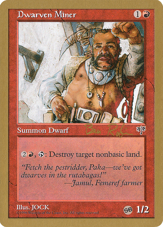 Dwarven Miner (Ben Rubin) (SB) [World Championship Decks 1998] | Odin's Place