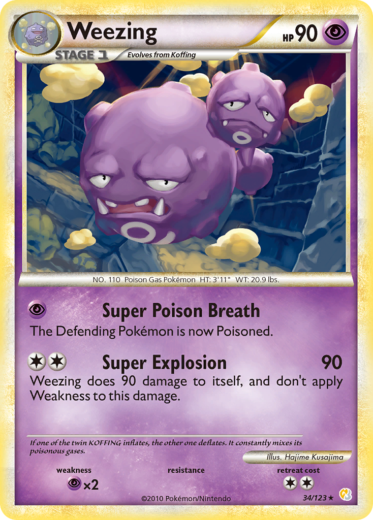 Weezing (34/123) [HeartGold & SoulSilver: Base Set] | Odin's Place