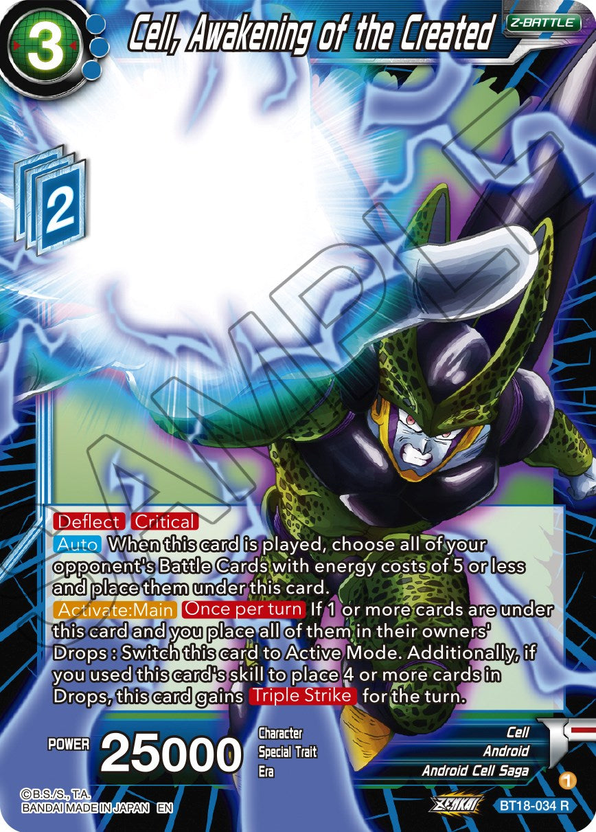Cell, Awakening of the Created (BT18-034) [Dawn of the Z-Legends] | Odin's Place