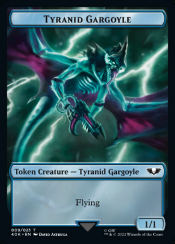 Tyranid (017) // Tyranid Gargoyle Double-Sided Token (Surge Foil) [Warhammer 40,000 Tokens] | Odin's Place