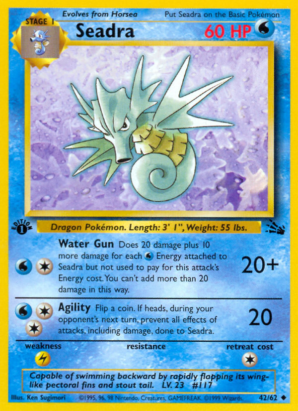 Seadra (42/62) [Fossil 1st Edition] | Odin's Place