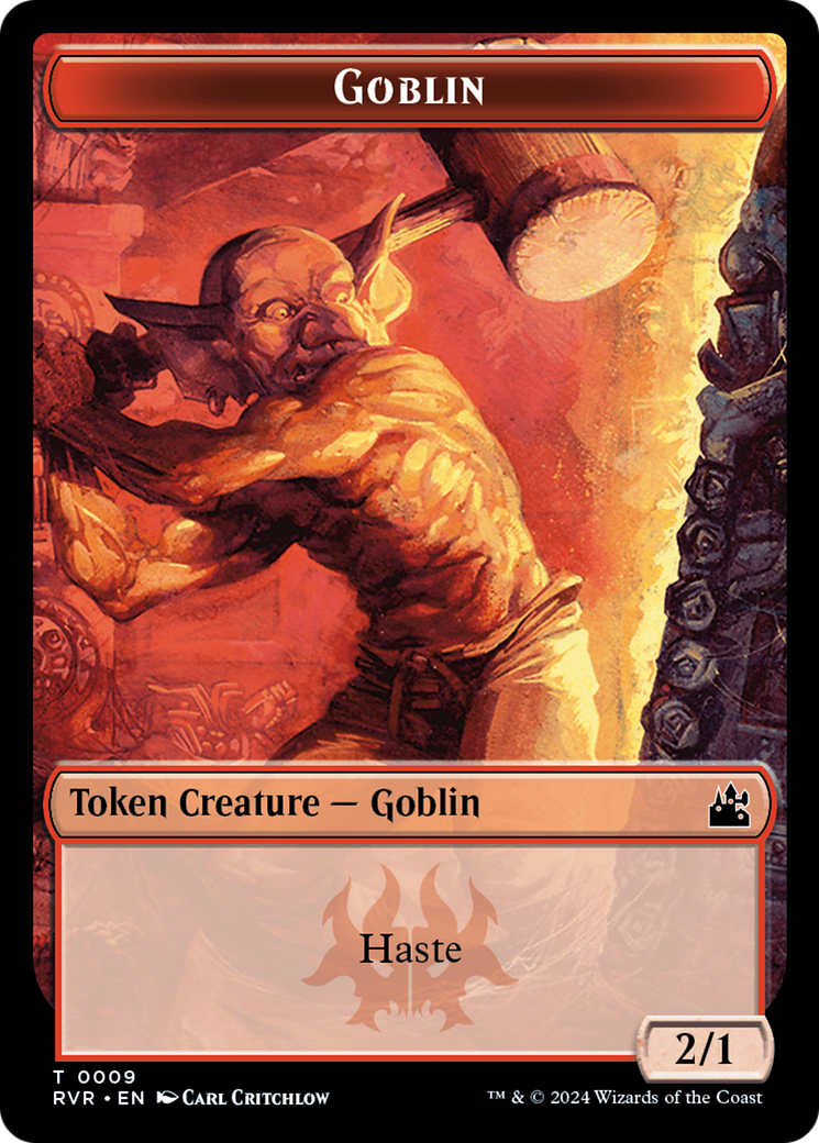 Goblin (0008) // Goblin (0009) Double-Sided Token [Ravnica Remastered Tokens] | Odin's Place