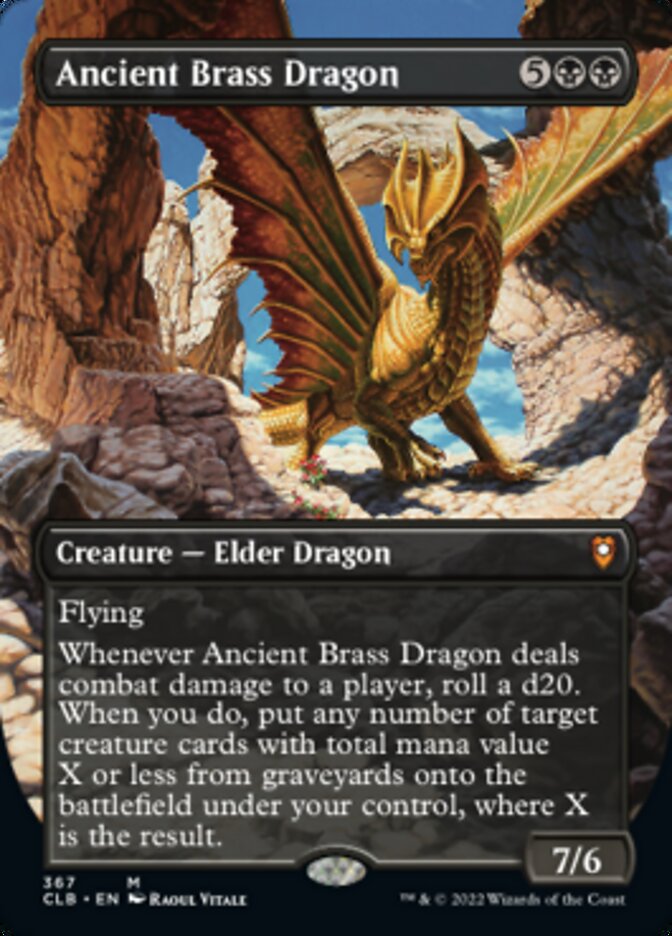 Ancient Brass Dragon (Borderless Alternate Art) [Commander Legends: Battle for Baldur's Gate] | Odin's Place