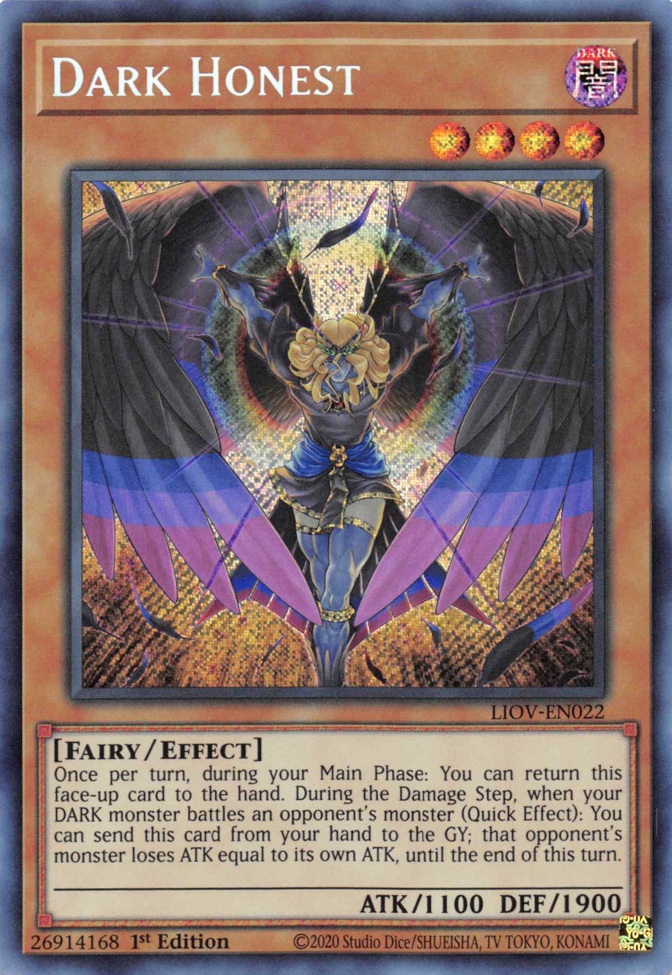 Dark Honest [LIOV-EN022] Secret Rare | Odin's Place