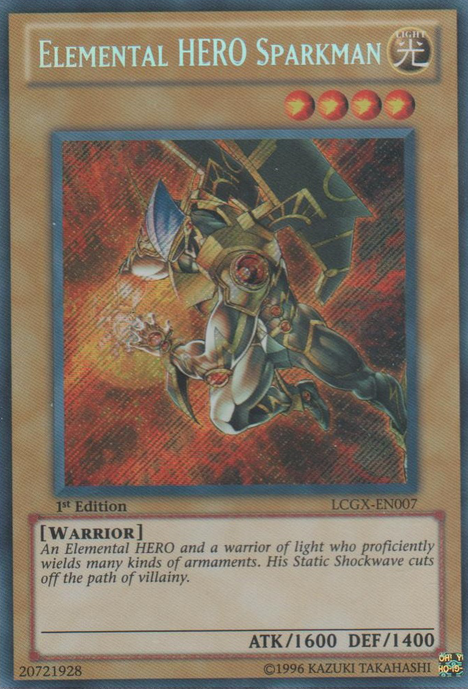 Elemental HERO Sparkman (Alternate Art) [LCGX-EN007] Secret Rare | Odin's Place