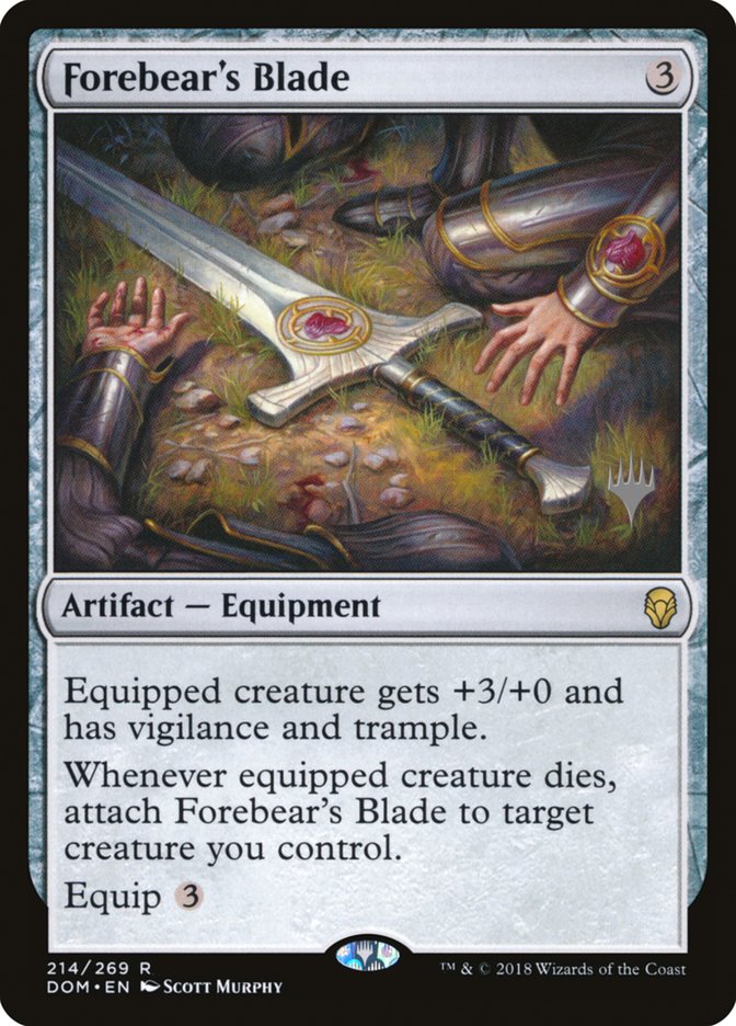 Forebear's Blade (Promo Pack) [Dominaria Promos] | Odin's Place
