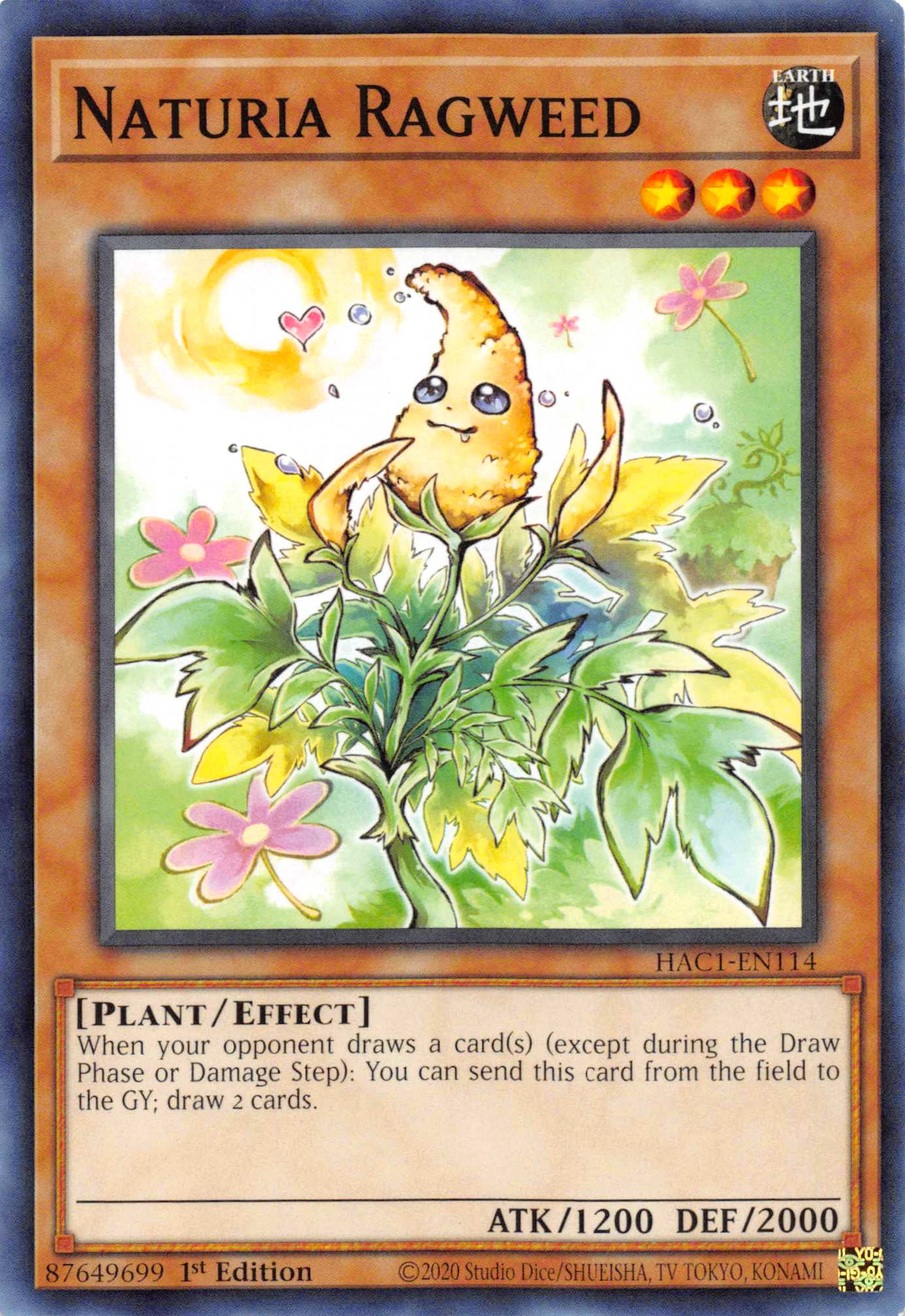 Naturia Ragweed (Duel Terminal) [HAC1-EN114] Parallel Rare | Odin's Place