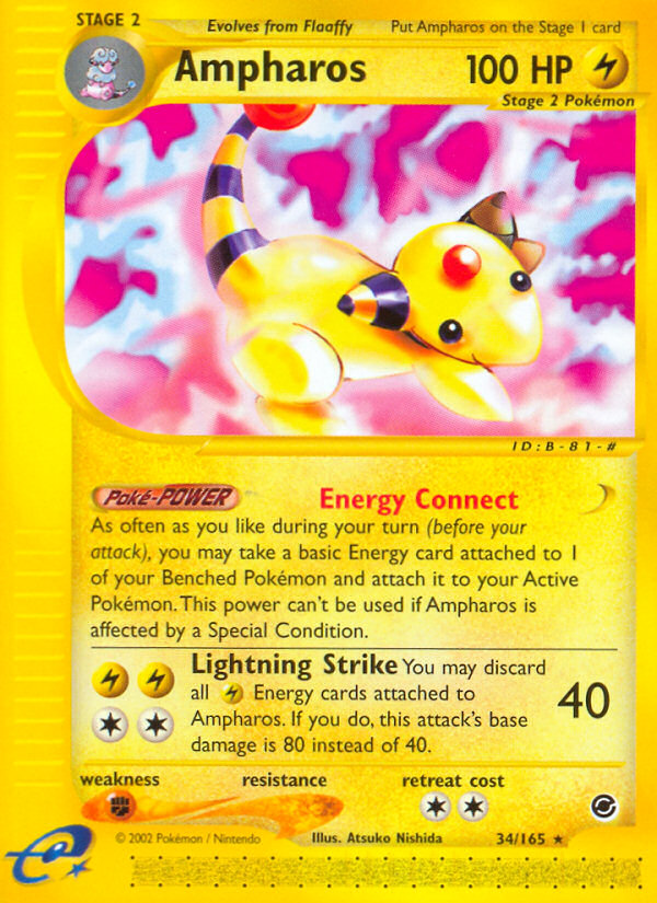 Ampharos (34/165) [Expedition: Base Set] | Odin's Place