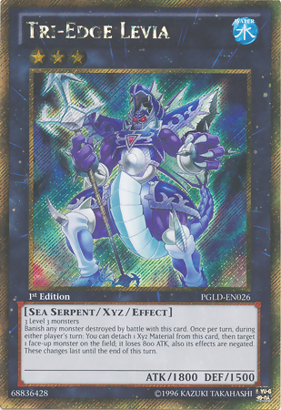Tri-Edge Levia [PGLD-EN026] Gold Secret Rare | Odin's Place
