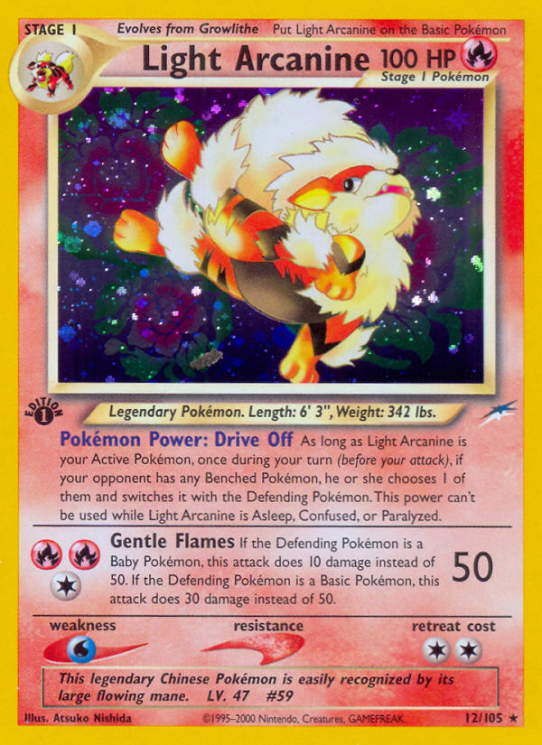 Light Arcanine (12/105) [Neo Destiny 1st Edition] | Odin's Place