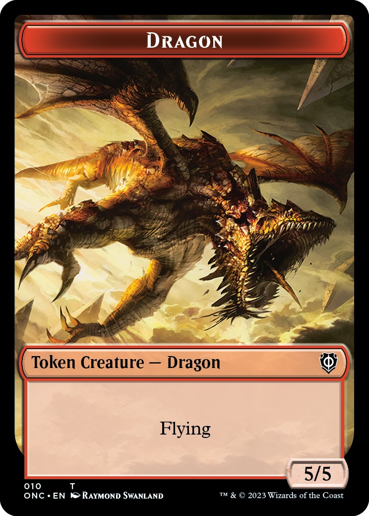 Kobolds of Kher Keep // Dragon Double-Sided Token [Phyrexia: All Will Be One Commander Tokens] | Odin's Place