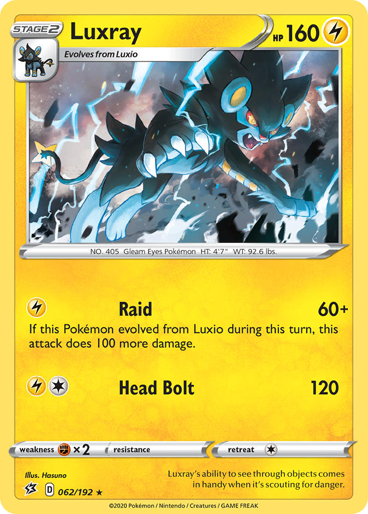 Luxray (062/192) (Theme Deck Exclusive) [Sword & Shield: Rebel Clash] | Odin's Place