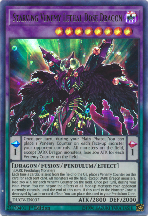 Starving Venemy Lethal Dose Dragon [DUOV-EN037] Ultra Rare | Odin's Place