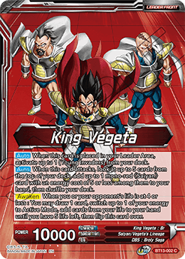 King Vegeta // King Vegeta, Head of the Saiyan Rebellion (Common) (BT13-002) [Supreme Rivalry] | Odin's Place