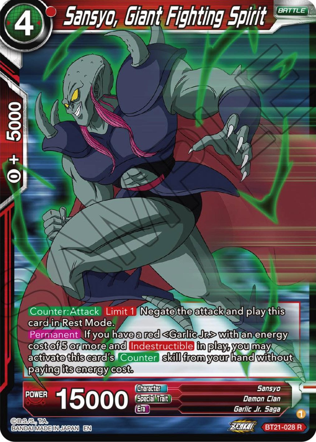 Sansyo, Giant Fighting Spirit (BT21-028) [Wild Resurgence] | Odin's Place