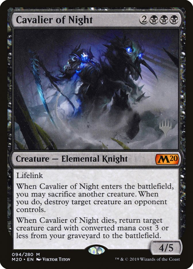 Cavalier of Night (Promo Pack) [Core Set 2020 Promos] | Odin's Place