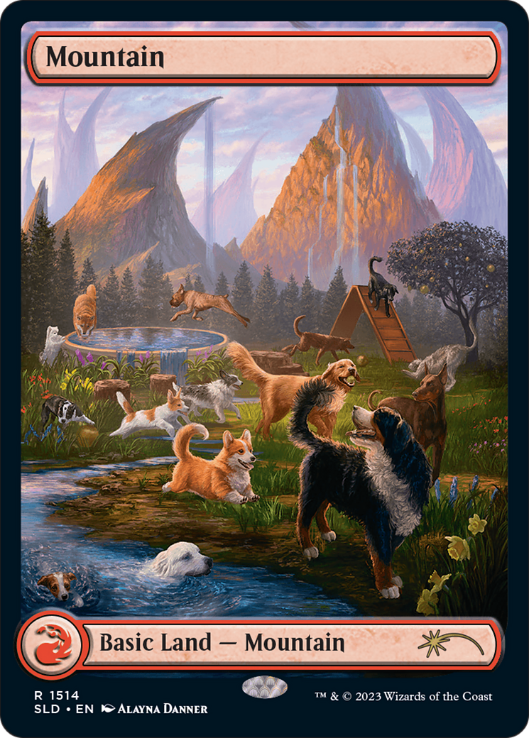 Mountain (1514) [Secret Lair Commander Deck: Raining Cats and Dogs] | Odin's Place