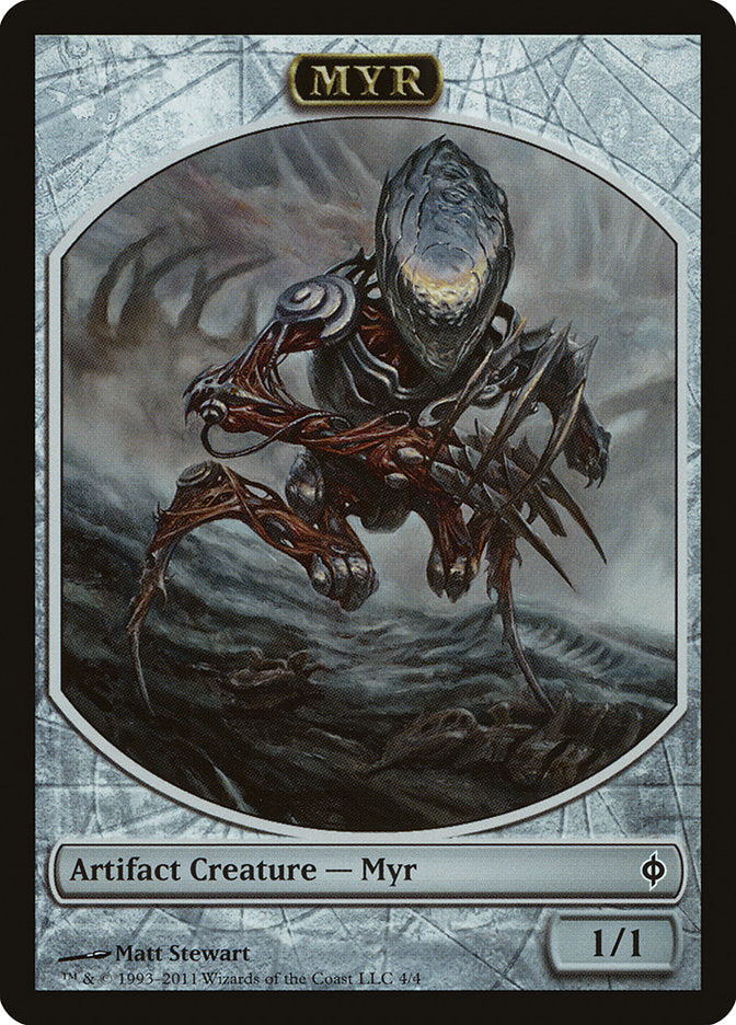 Myr Token (4) [New Phyrexia Tokens] | Odin's Place