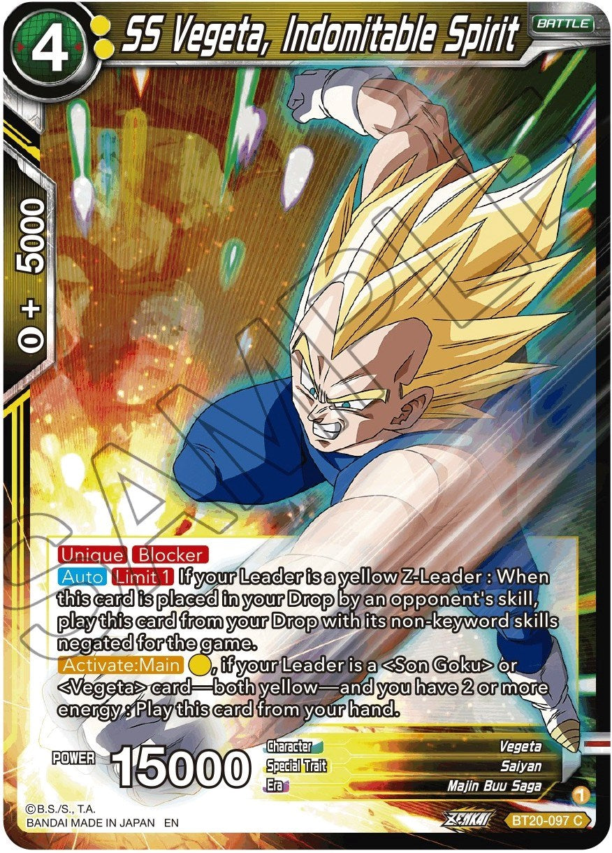 SS Vegeta, Indomitable Spirit (BT20-097) [Power Absorbed] | Odin's Place